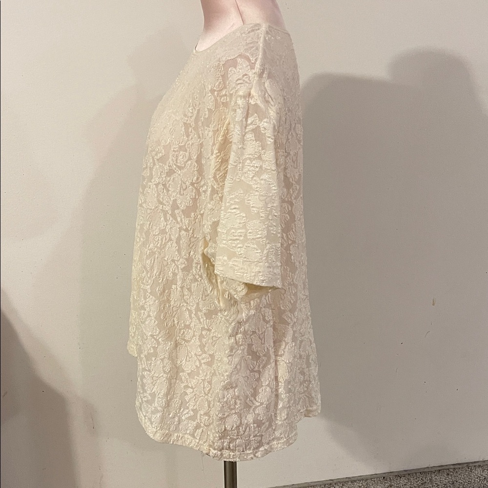 Venezia Clothing Co Elegant Cream Lace Women's Top Size 22/24 Pre-Loved elegance - Picture 6 of 9
